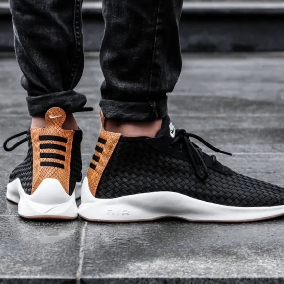 Nike Air Woven Boot Sneaker Lace Up Black Dark Russet 924463-002 Men's S… - Picture 2 of 12